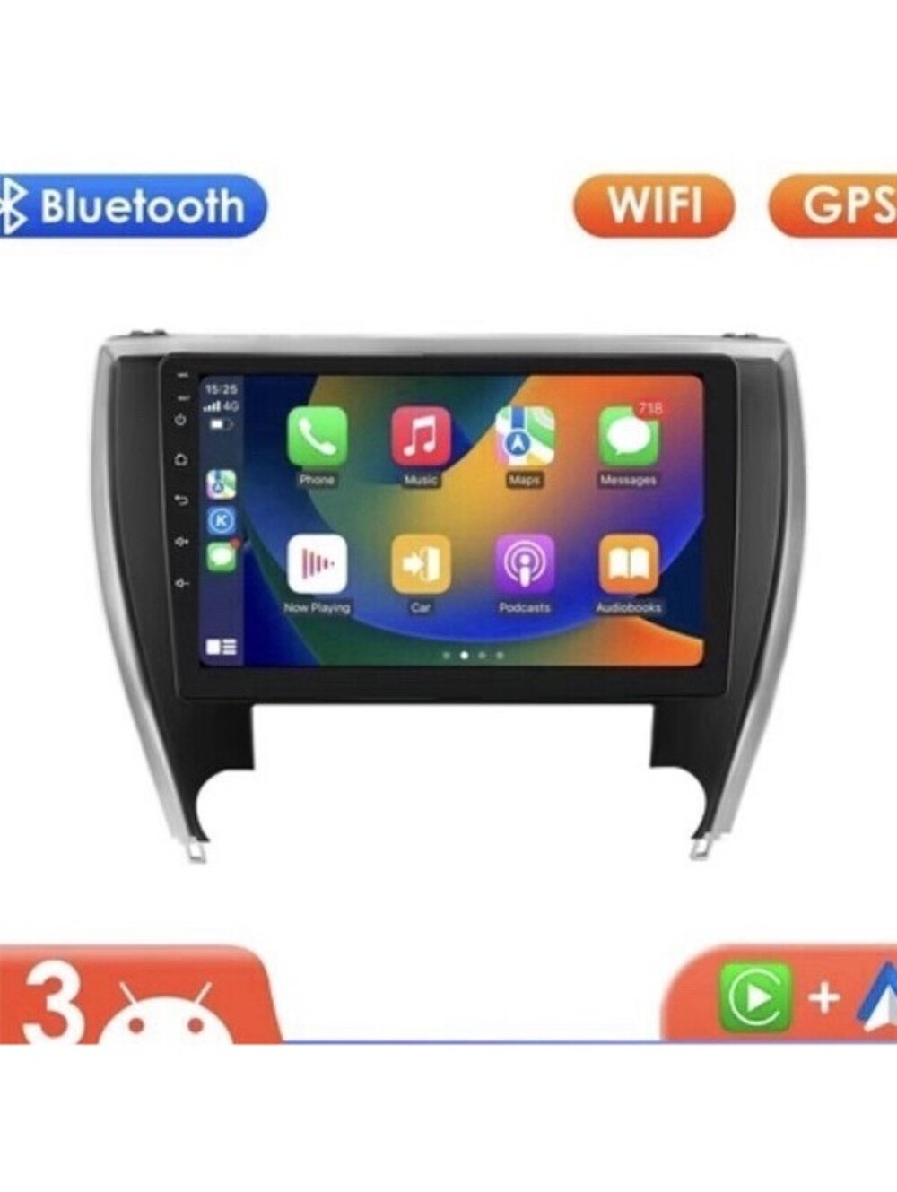 Android Auto Carplay 2 + 64GB BT Car Stereo Radio GPS For Toyota Camry 2015-2017